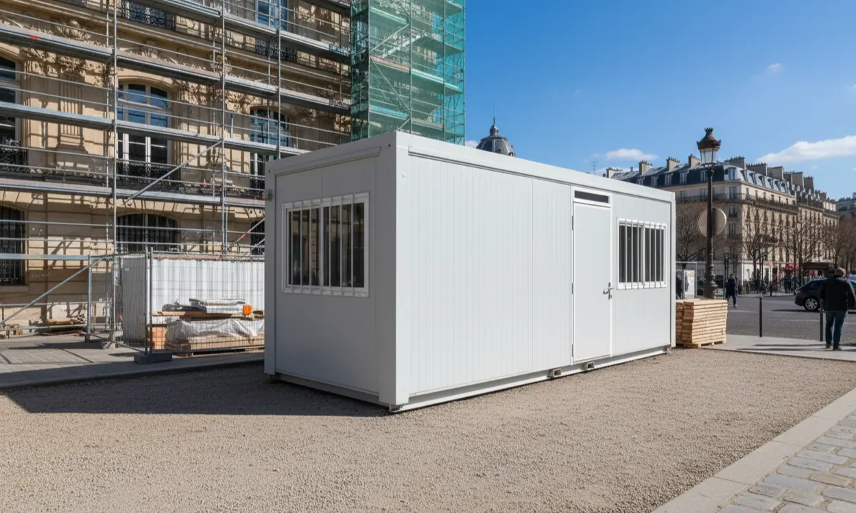 image d'un batiment modulaire chantier